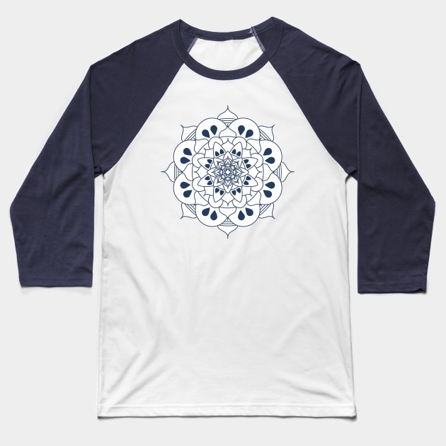 Mandalas Dotted Baseball T-Shirt by timegraf
